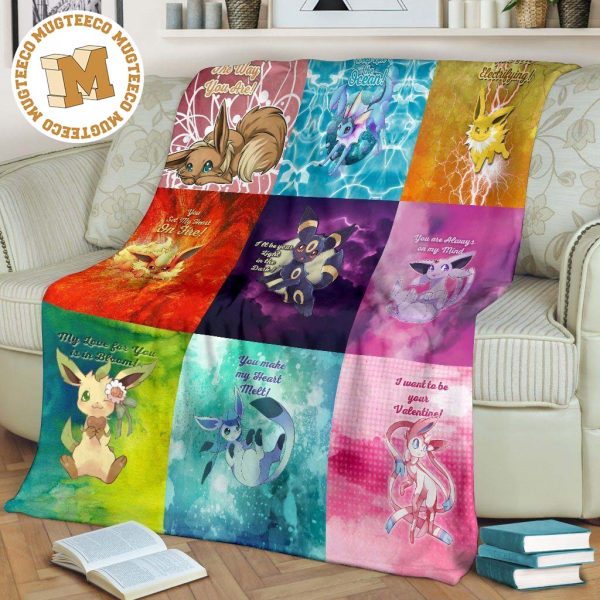 Love Quotes Eeveelutions Fleece Blanket Pokemon Fan Love Quotes Eeveelutions Fleece Blanket Pokemon Fan