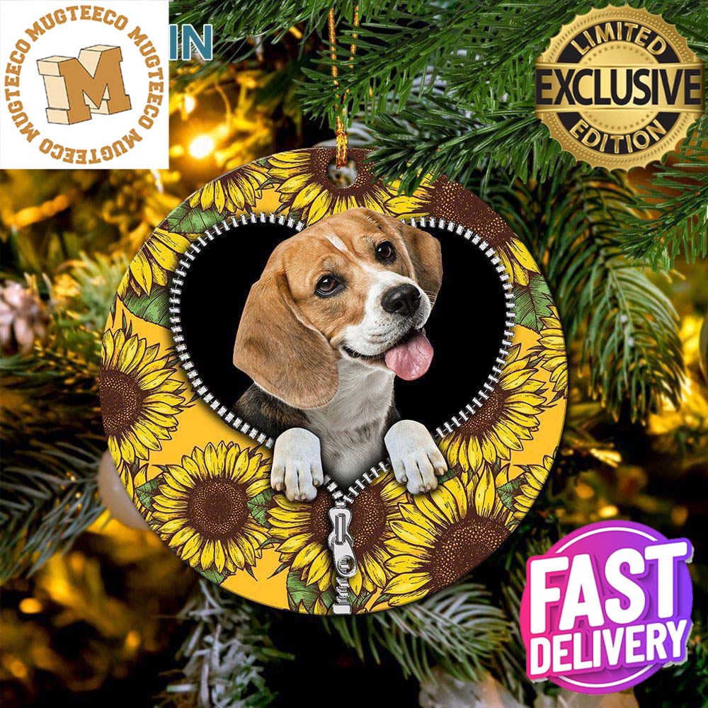 Lovely Sunflower Zipper 2023 Xmas Gifts For Dog Lovers Christmas Decorations Ornament Lovely Sunflower Zipper 2023 Xmas Gifts For Dog Lovers Christmas Decorations Ornament