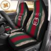 Luxury Gucci Monogram Signature Beige Pattern Car Seat Covers Full Set Luxury Gucci Monogram Signature Beige Pattern Car Seat Covers Full Set