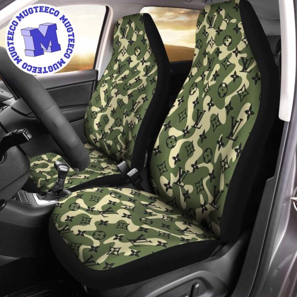 Luxury Louis Vuitton Army Signature Monogram Pattern Car Seat Cover Luxury Louis Vuitton Army Signature Monogram Pattern Car Seat Cover