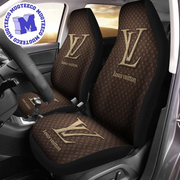 Luxury Louis Vuitton Signature Monogram Pattern Car Seat Cover Luxury Louis Vuitton Signature Monogram Pattern Car Seat Cover