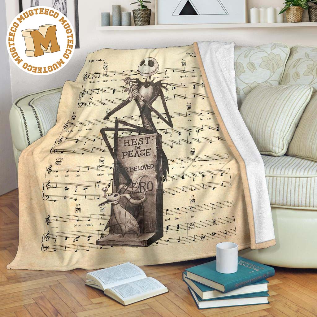 Lyric Grim Grinning Ghost Jack Skellington Fleece Blanket Lyric Grim Grinning Ghost Jack Skellington Fleece Blanket