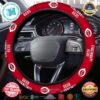 MLB Cincinnati Reds White Steering Wheel Cover MLB Cincinnati Reds White Steering Wheel Cover