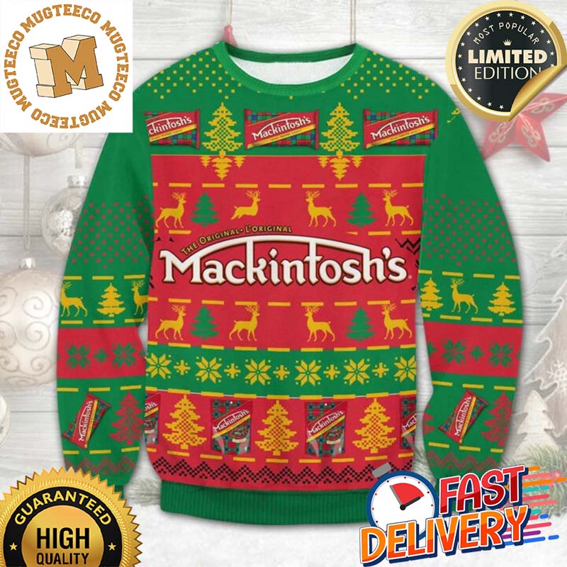 MacKintosh's Toffees Ugly Christmas Sweater For Holiday 2023 Xmas Gifts MacKintosh's Toffees Ugly Christmas Sweater For Holiday 2023 Xmas Gifts