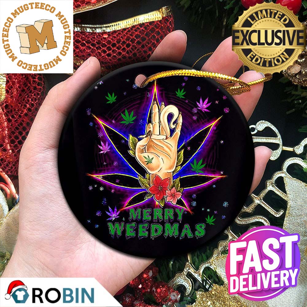 Marijuana Christmas Cannabis Leaf Merry Weedmas 420 Weed Christmas Decorations Ornament Marijuana Christmas Cannabis Leaf Merry Weedmas 420 Weed Christmas Decorations Ornament