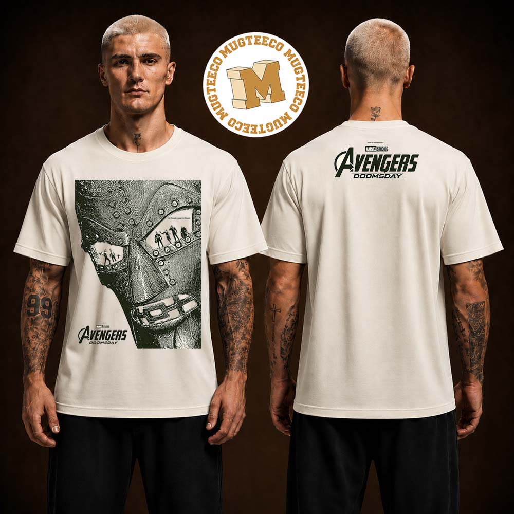 Marvle Avengers Doomsday 2026 Movie Poster All Roads Lead Doom Two Sided Unisex T Shirt Marvle Avengers Doomsday 2026 Movie Poster All Roads Lead Doom Two Sided Unisex T Shirt