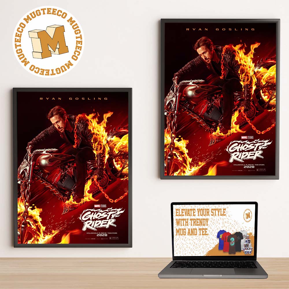 Mavel Ghost Rider Ryan Gosling 2028 Movie Poster Home Decor Poster Canvas Mavel Ghost Rider Ryan Gosling 2028 Movie Poster Home Decor Poster Canvas