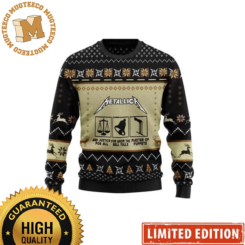 Metallica And Justice For All Knitted Holiday Ugly Sweater Metallica And Justice For All Knitted Holiday Ugly Sweater