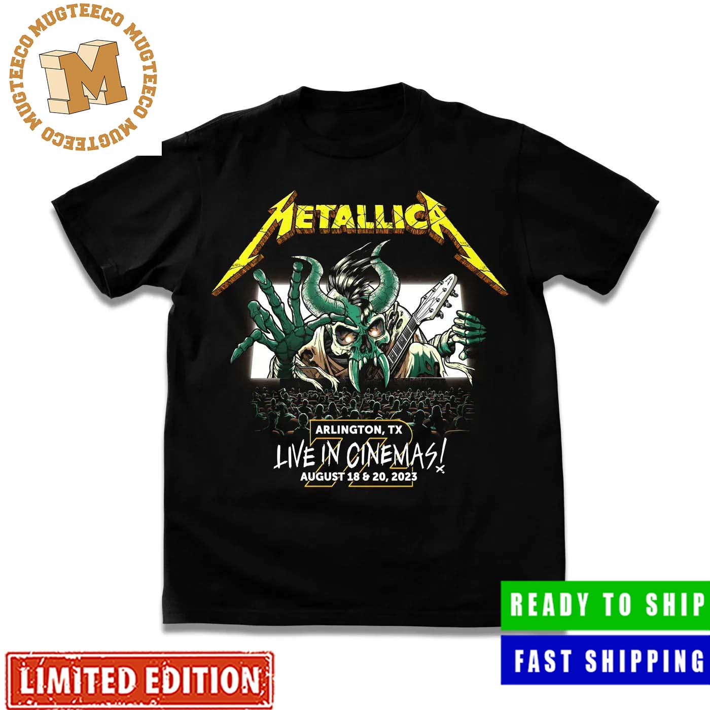 Metallica Arlington Texas Live In Cinema August 18 2023 Merch Unisex T-Shirt Metallica Arlington Texas Live In Cinema August 18 2023 Merch Unisex T-Shirt