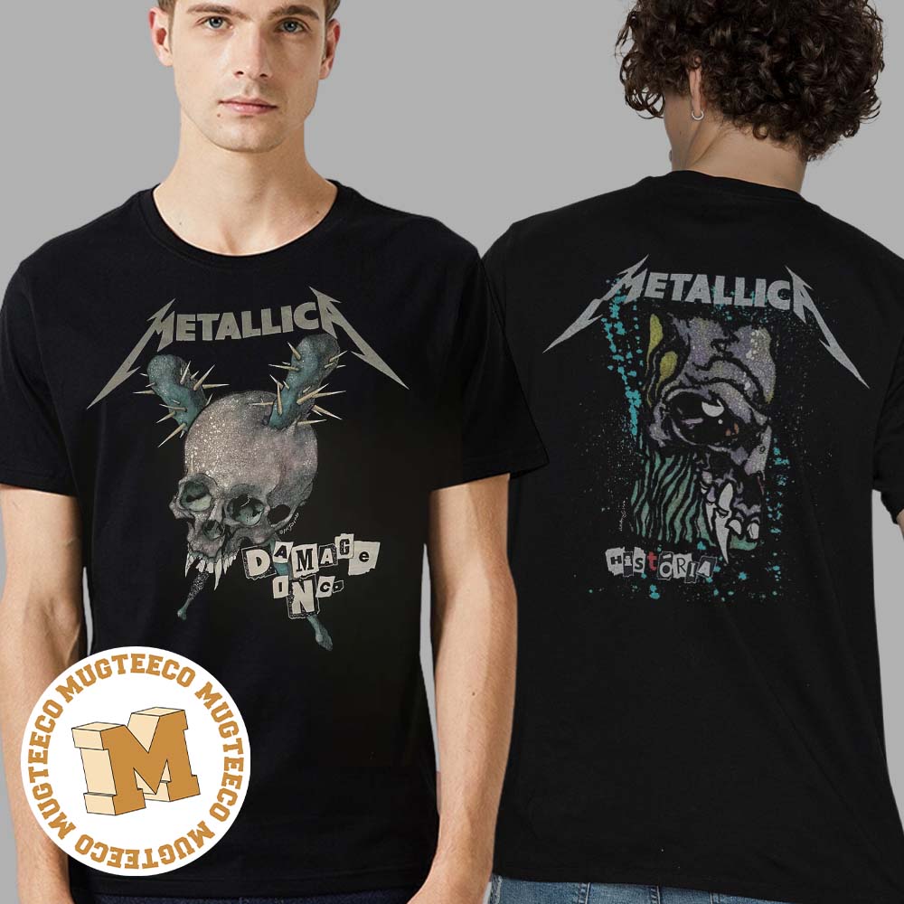 Metallica Damage Inc Historia 2023 Tour Two Sides Print Unisex T-Shirt Metallica Damage Inc Historia 2023 Tour Two Sides Print Unisex T-Shirt