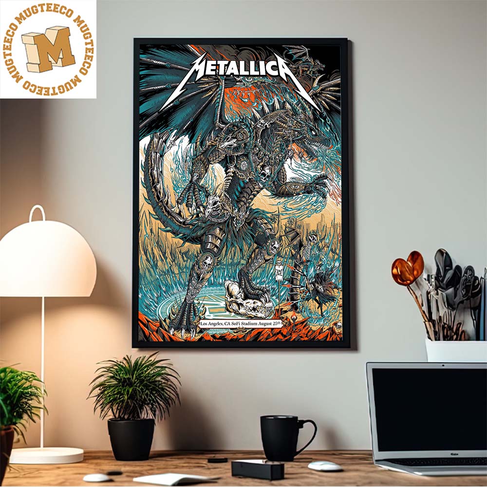 Metallica M72 World Tour In Los Angeles CA SoFi Stadium August 25 First Show Home Decor Poster Canvas Metallica M72 World Tour In Los Angeles CA SoFi Stadium August 25 First Show Home Decor Poster Canvas