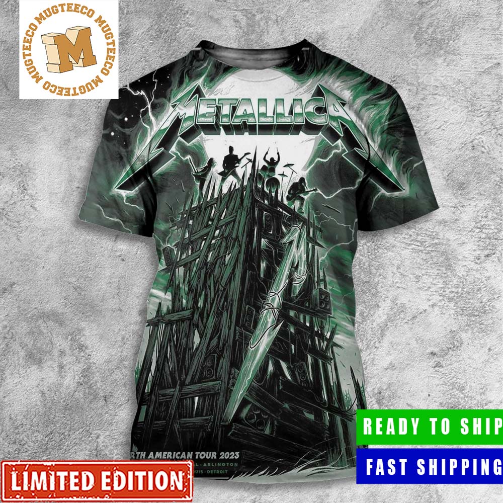 Metallica M72 World Tour North American Tour 2023 East Rutherford August 6th Poster All Over Print Shirt Metallica M72 World Tour North American Tour 2023 East Rutherford August 6th Poster All Over Print Shirt