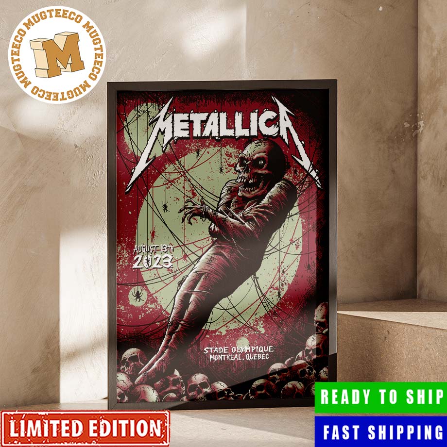 Metallica M72 World Tour Stade Olympique Montreal Quebec The Second Night August 13 2023 Decor Poster Canvas Metallica M72 World Tour Stade Olympique Montreal Quebec The Second Night August 13 2023 Decor Poster Canvas