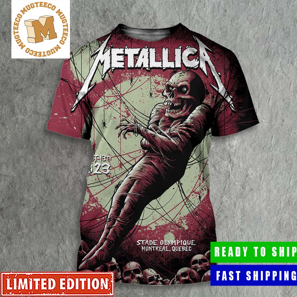 Metallica M72 World Tour Stade Olympique Montreal Quebec The Second Night August 13 2023 Poster 3D Shirt Metallica M72 World Tour Stade Olympique Montreal Quebec The Second Night August 13 2023 Poster 3D Shirt