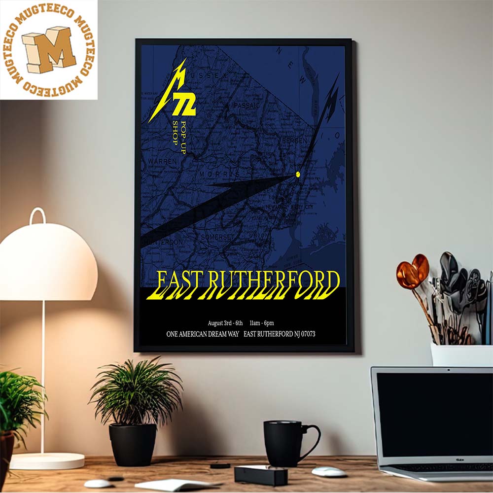 Metallica M72 Worldtour East Rutherford Pop Up Shop Map Home Decor Poster Canvas Metallica M72 Worldtour East Rutherford Pop Up Shop Map Home Decor Poster Canvas