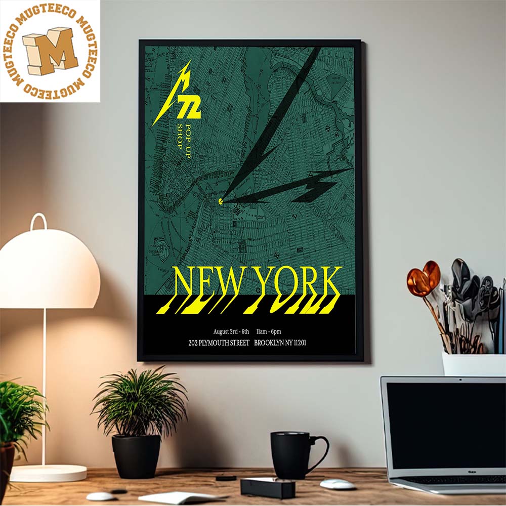 Metallica M72 Worldtour New York Pop Up Shop Map Home Decor Poster Canvas Metallica M72 Worldtour New York Pop Up Shop Map Home Decor Poster Canvas