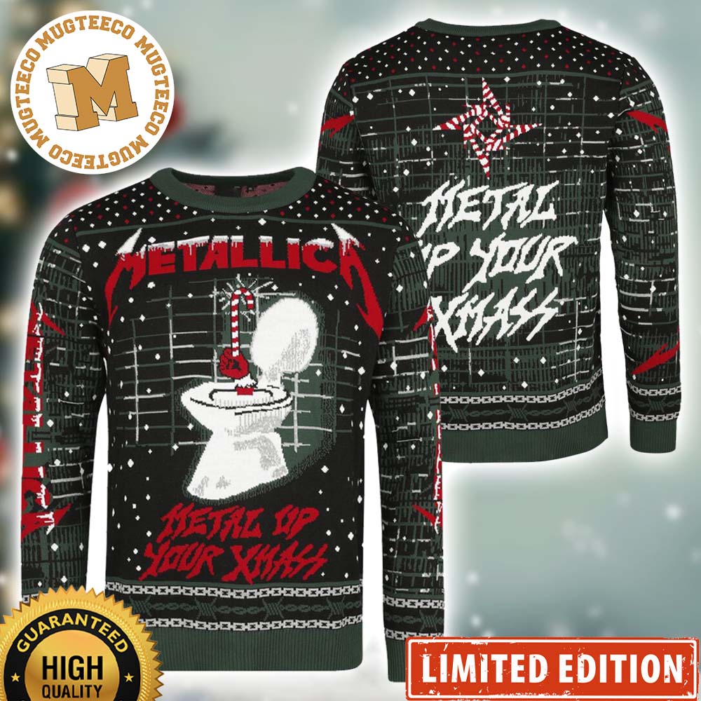 Metallica Metal Up Your Xmass Funny Toilet Official 2023 Ugly Christmas Sweater Metallica Metal Up Your Xmass Funny Toilet Official 2023 Ugly Christmas Sweater