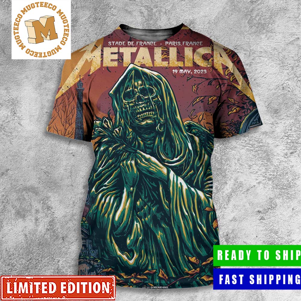 Metallica Stade De France M72 World Tour Final Night All Over Print Shirt Metallica Stade De France M72 World Tour Final Night All Over Print Shirt