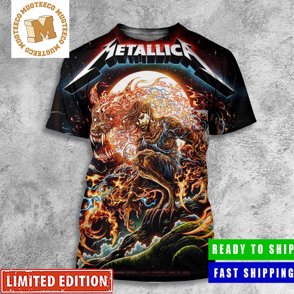 Metallica Ullevi Stadium de Gothenburg Sweden Night Two M72 World Tour All Over Print Shirt Metallica Ullevi Stadium de Gothenburg Sweden Night Two M72 World Tour All Over Print Shirt