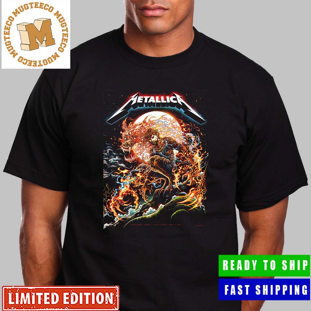 Metallica Ullevi Stadium de Gothenburg Sweden Night Two M72 World Tour Unisex T-Shirt Metallica Ullevi Stadium de Gothenburg Sweden Night Two M72 World Tour Unisex T-Shirt