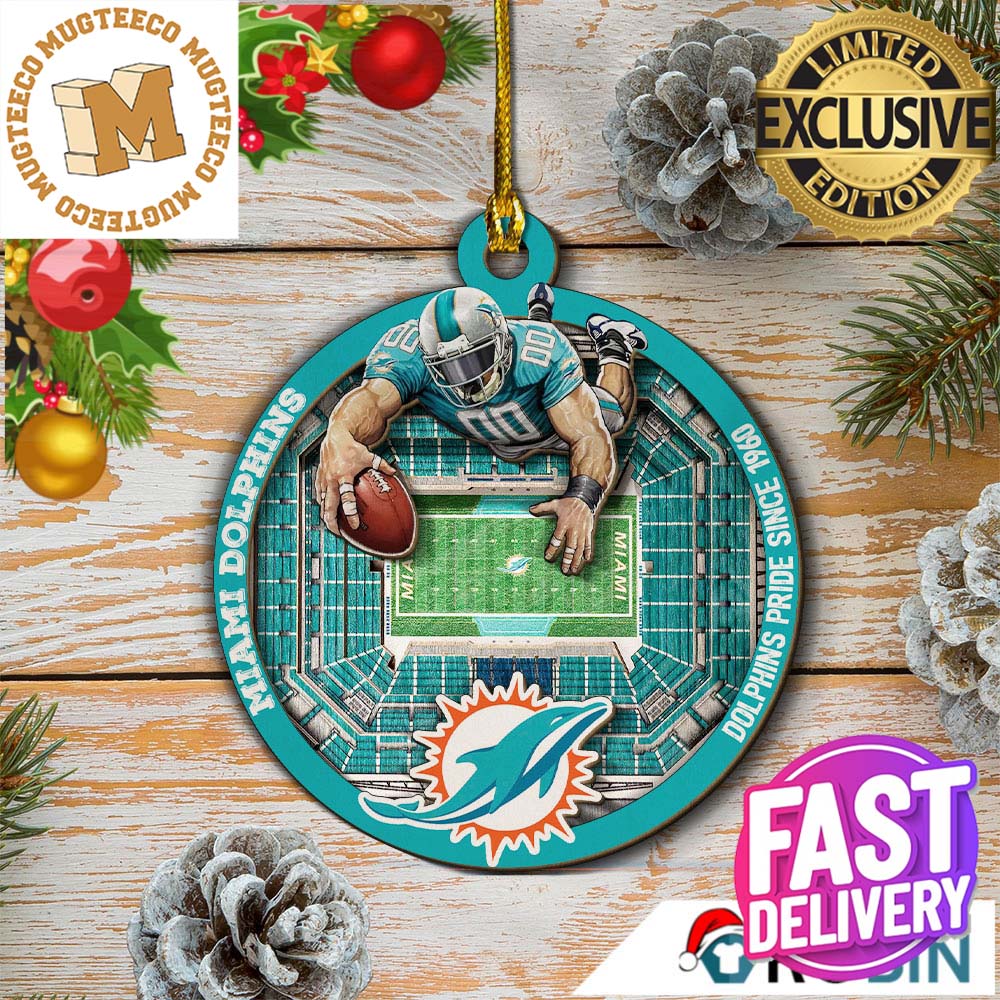 Miami Dolphins NFL Mascot 2023 Holiday Gifts Christmas Decorations Ornament Miami Dolphins NFL Mascot 2023 Holiday Gifts Christmas Decorations Ornament