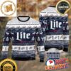 Miller Lite Santa Hat Ugly Christmas Sweater For Holiday 2023 Xmas Gifts