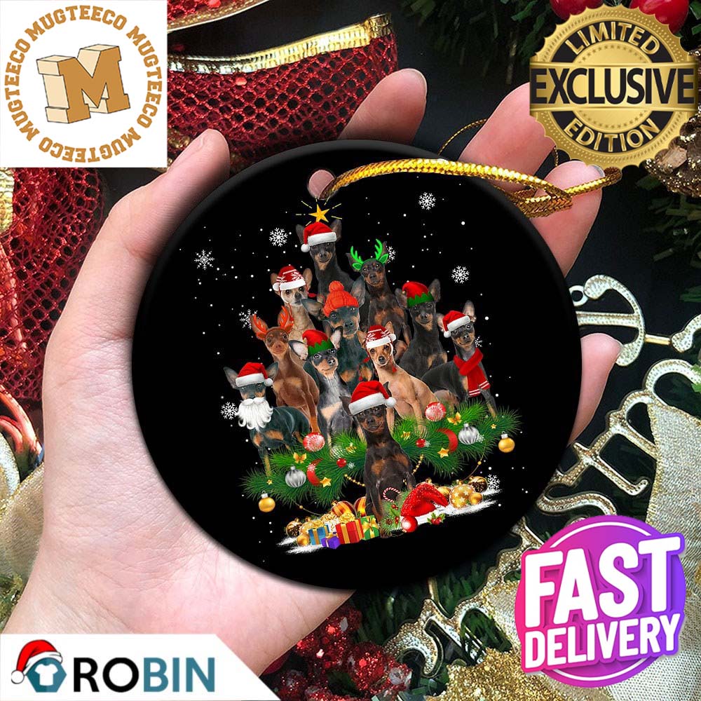 Miniature Pinscher Christmas Tree Lights 2023 Holiday Gifts For Dog Lovers Christmas Ornament Miniature Pinscher Christmas Tree Lights 2023 Holiday Gifts For Dog Lovers Christmas Ornament