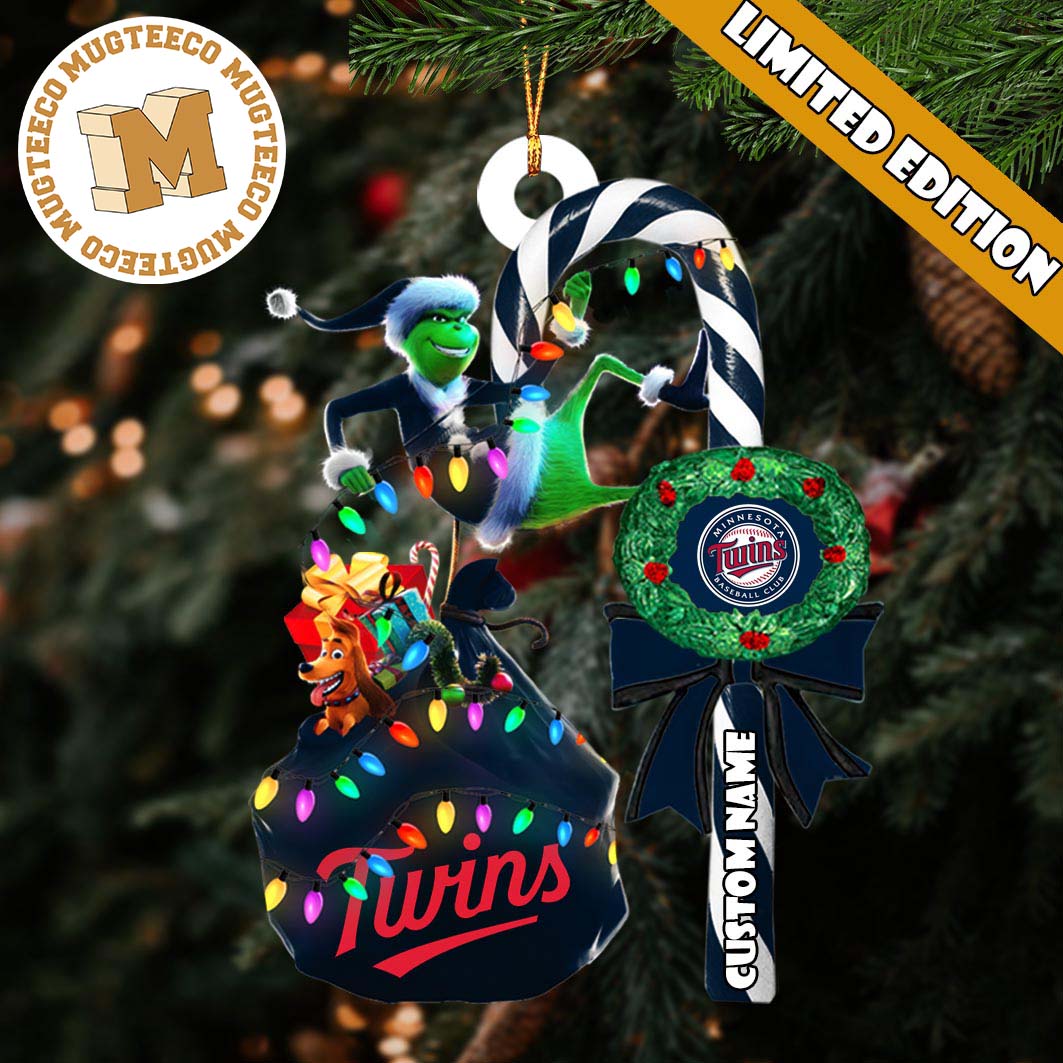 Minnesota Twins MLB Grinch Candy Cane Personalized Xmas Gifts Christmas Tree Decorations Ornament Minnesota Twins MLB Grinch Candy Cane Personalized Xmas Gifts Christmas Tree Decorations Ornament