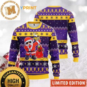 Minnesota Vikings Dabbing Santa Claus NFL Christmas Ugly Sweater