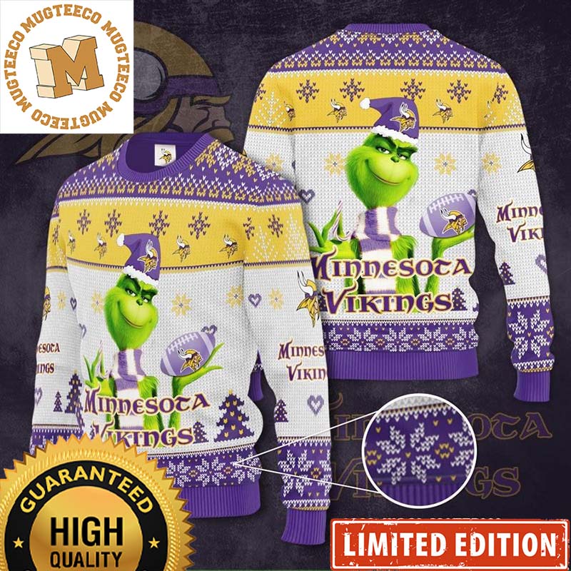 Minnesota Vikings Grinch NFL Football Fan 2023 Holiday Gifts Ugly Christmas Sweater Minnesota Vikings Grinch NFL Football Fan 2023 Holiday Gifts Ugly Christmas Sweater