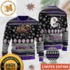 Minnesota Vikings Logo Checkered Flannel Square Design Ugly Sweater