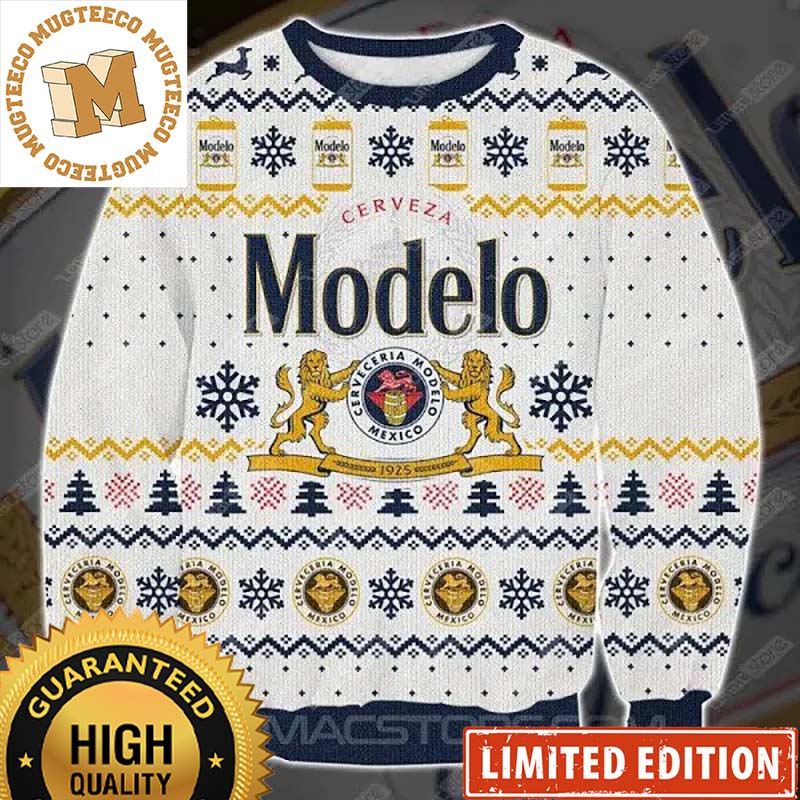 Modelo Cerveza Cerveceria Modelo Mexico 2023 Holiday Ugly Sweater Modelo Cerveza Cerveceria Modelo Mexico 2023 Holiday Ugly Sweater
