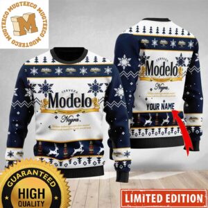 Modelo Negra Beer Personalized Ugly Christmas Sweater