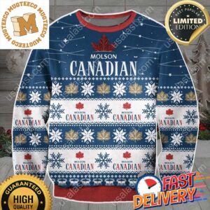 Molson Canadian Ugly Christmas Sweater For Holiday 2023 Xmas Gifts