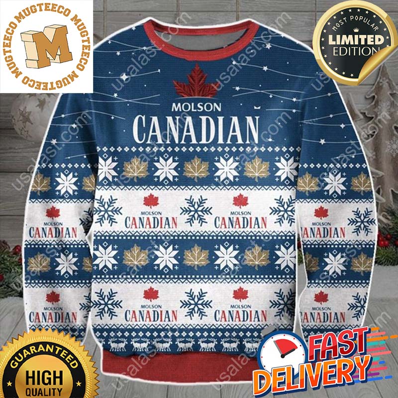Molson Canadian Ugly Christmas Sweater For Holiday 2023 Xmas Gifts Molson Canadian Ugly Christmas Sweater For Holiday 2023 Xmas Gifts