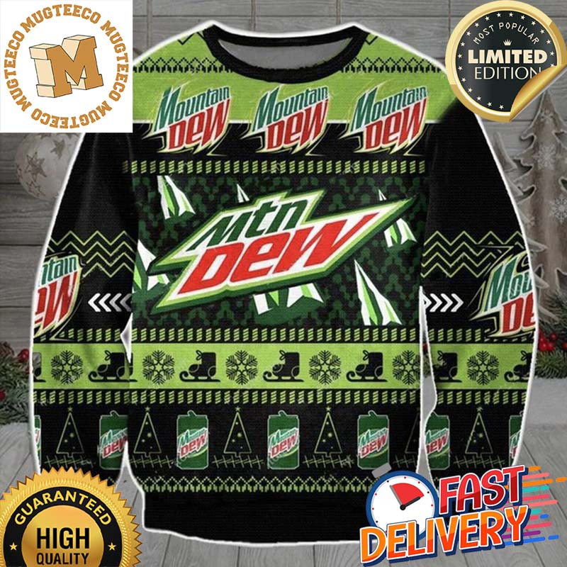 Mountain Dew Ugly Christmas Sweater For Holiday 2023 Xmas Gifts Mountain Dew Ugly Christmas Sweater For Holiday 2023 Xmas Gifts