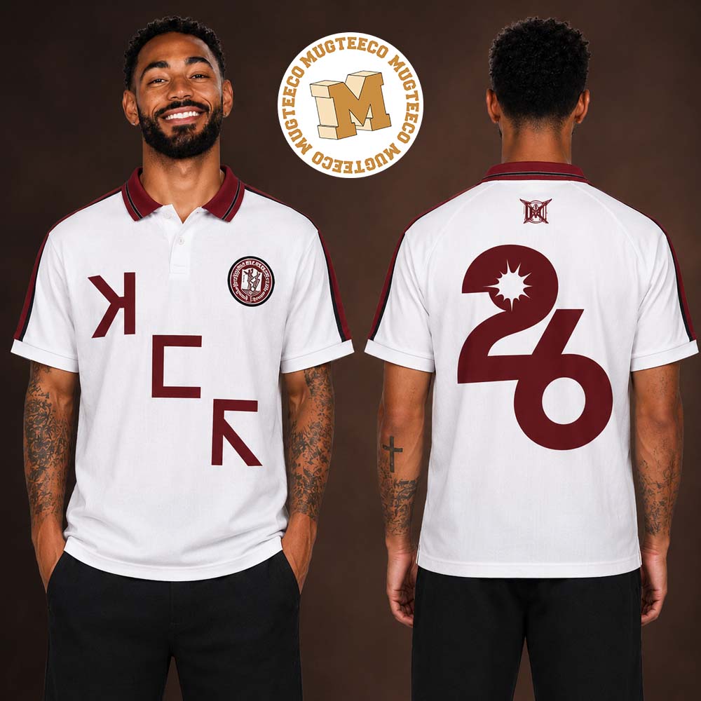 My Chemical Romance The Black Parade Tour 2026 EU And UK Merch White Polo Jersey Shirt My Chemical Romance The Black Parade Tour 2026 EU And UK Merch White Polo Jersey Shirt