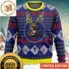 My Hero Academia All Might Face Superhero Signature Blue Christmas Ugly Sweater