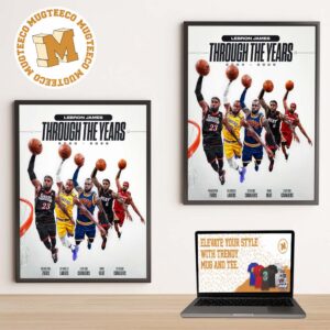 NBA Lebron James Through The Years 2003 2026 Home Decor Poster Canvas