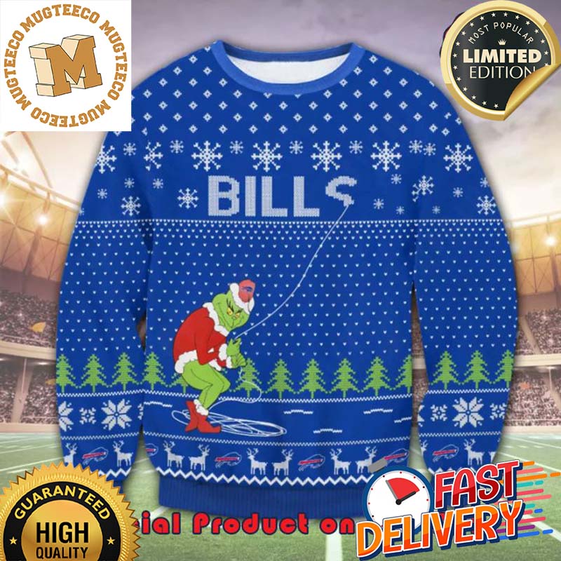 NFL Buffalo Bills x The Grinch Snowflakes Ugly Christmas Sweater For Holiday 2023 Xmas Gifts NFL Buffalo Bills x The Grinch Snowflakes Ugly Christmas Sweater For Holiday 2023 Xmas Gifts