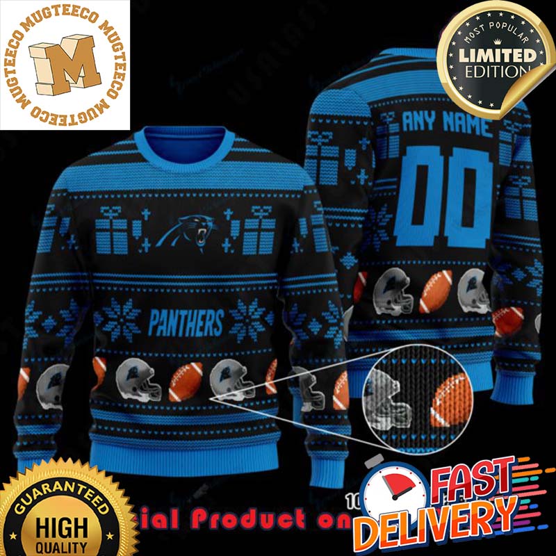 NFL Carolina Panthers Woolen Pattern Custom Name Ugly Christmas Sweater For Holiday 2023 Xmas Gifts NFL Carolina Panthers Woolen Pattern Custom Name Ugly Christmas Sweater For Holiday 2023 Xmas Gifts