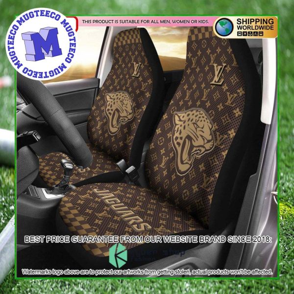 NFL Jacksonville Jaguars Louis Vuitton Monogram Pattern Car Seat Cover NFL Jacksonville Jaguars Louis Vuitton Monogram Pattern Car Seat Cover