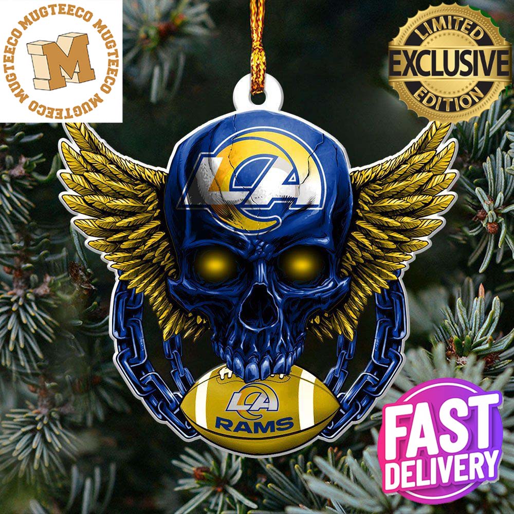 NFL Los Angeles Rams Skull Xmas Tree Decorations Christmas 2023 Gift For Fans NFL Los Angeles Rams Skull Xmas Tree Decorations Christmas 2023 Gift For Fans