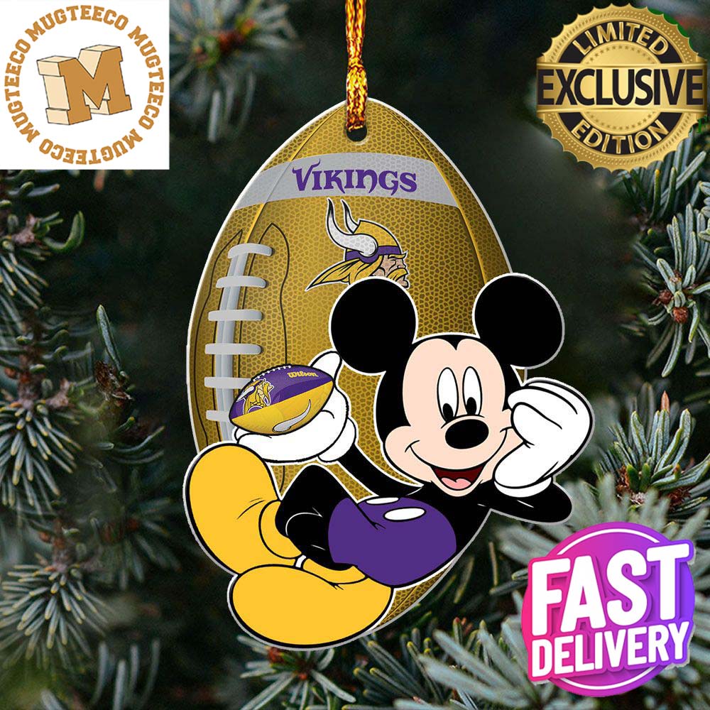 NFL Minnesota Vikings 2023 Xmas Mickey Custom Name Christmas Tree Decorations Ornament NFL Minnesota Vikings 2023 Xmas Mickey Custom Name Christmas Tree Decorations Ornament