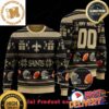 NFL New Orleans Saints Woolen Pattern Custom Name Ugly Christmas Sweater For Holiday 2023 Xmas Gifts