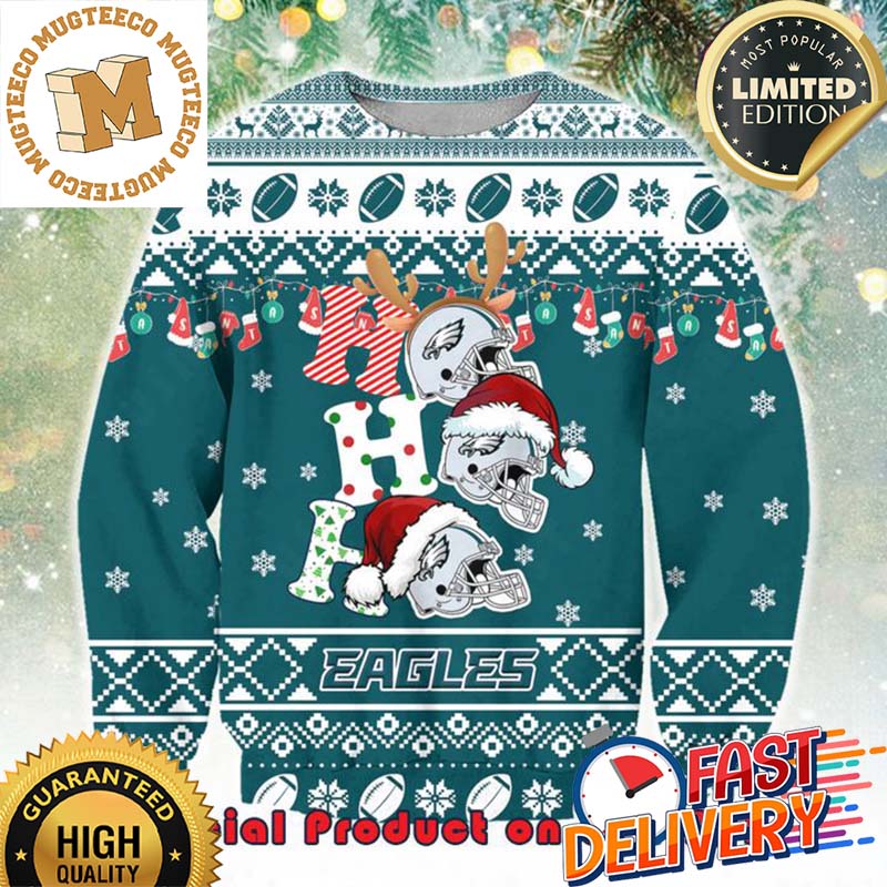 NFL Philadelphia Eagles Ho Ho Ho Decorative Lights Ugly Christmas Sweater For Holiday 2023 Xmas Gifts NFL Philadelphia Eagles Ho Ho Ho Decorative Lights Ugly Christmas Sweater For Holiday 2023 Xmas Gifts