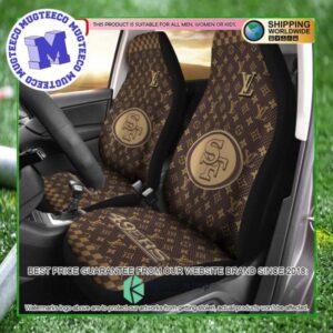 NFL San Francisco 49ers Louis Vuitton Monogram Pattern Car Seat Cover