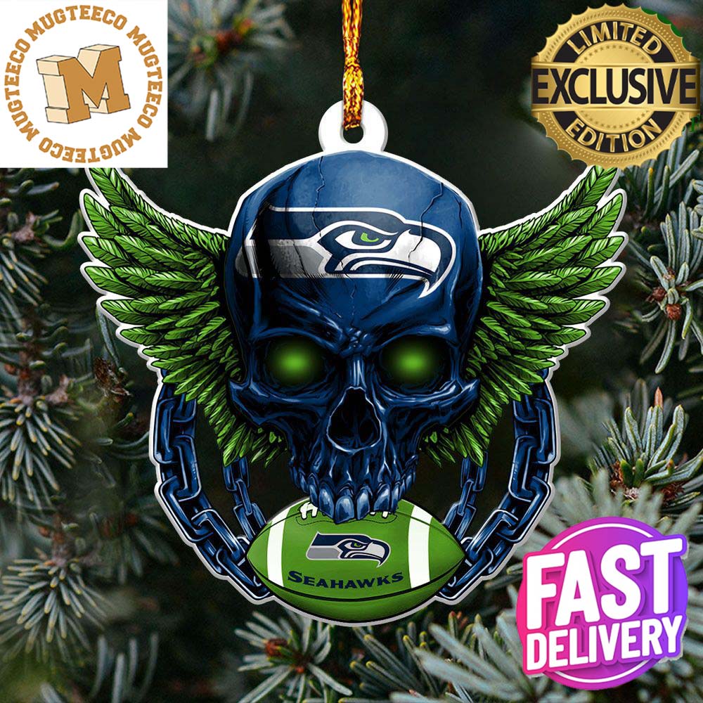 NFL Seattle Seahawks 2023 Holiday Gifts Xmas Skull Christmas Gift For Pine Tree Decorations Ornament NFL Seattle Seahawks 2023 Holiday Gifts Xmas Skull Christmas Gift For Pine Tree Decorations Ornament