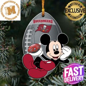 NFL Tampa Bay Buccaneers Xmas Mickey Mouse Custom Name Christmas Decorations Ornament