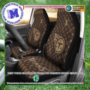 NFL Tennessee Titans Louis Vuitton Monogram Pattern Car Seat Cover